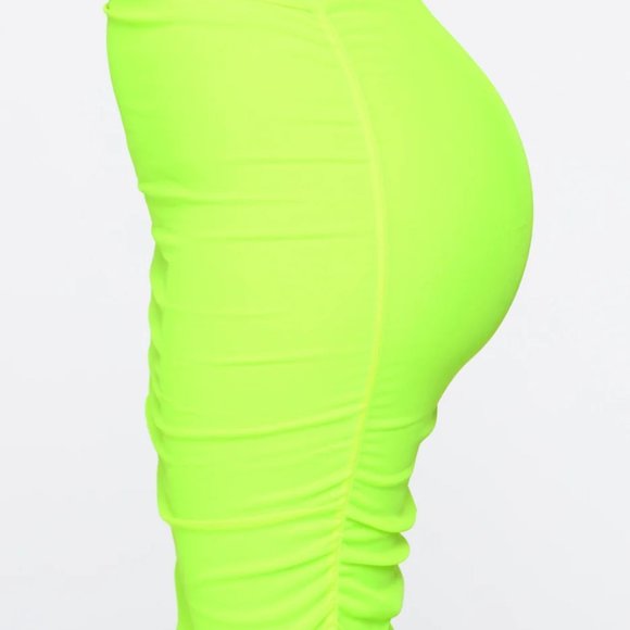 NEW! FASHION NOVA Hot Mesh Express Midi Skirt | Neon Green - Picture 4 of 6